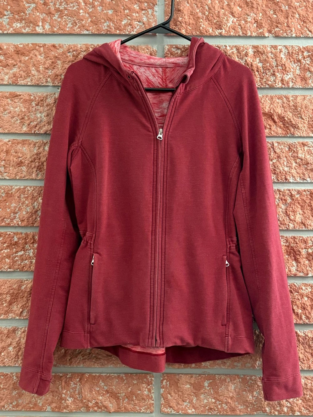 lululemon athletica Maroon Full-Zip Hooded Jacket